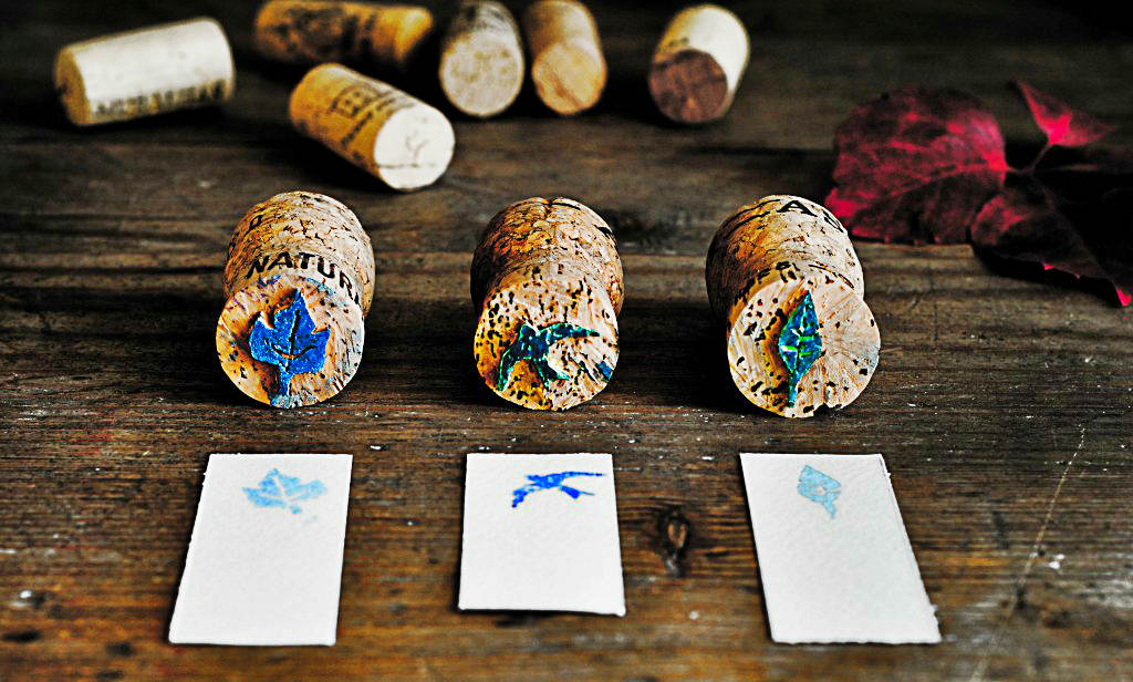 rolhas viram carimbos